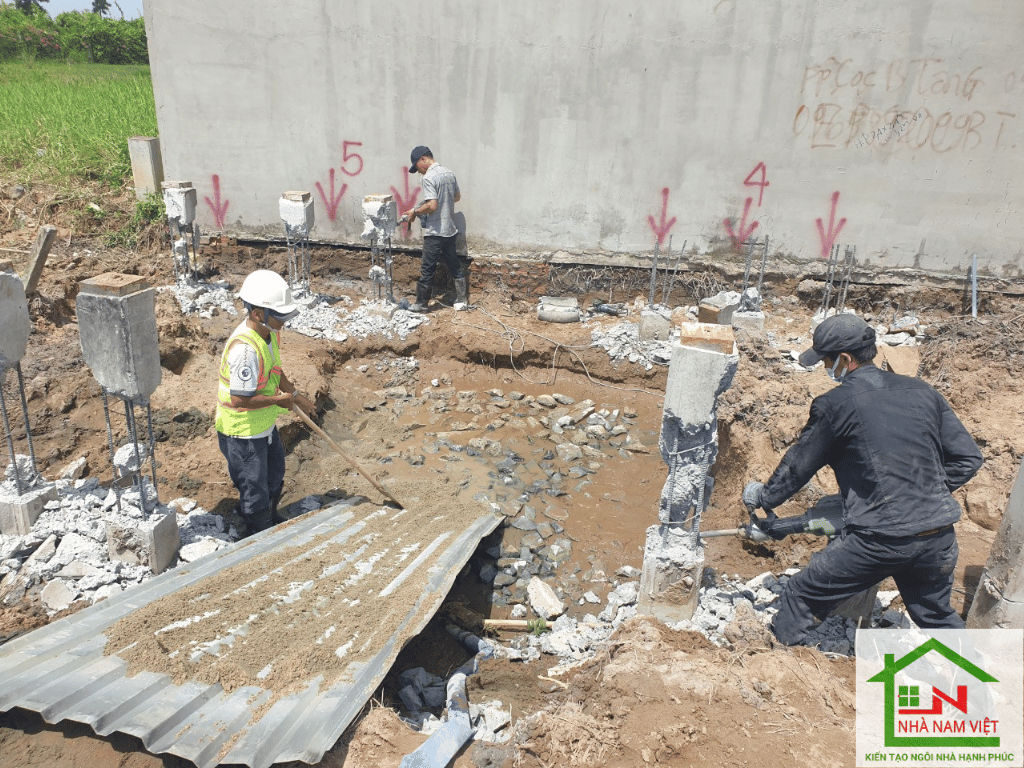 thi công bể phốt hầm phân