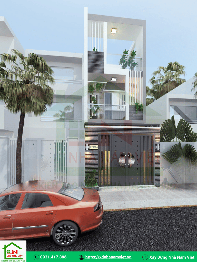 mẫu nhà đẹp 3 tầng - xây dựng nhà nam việt