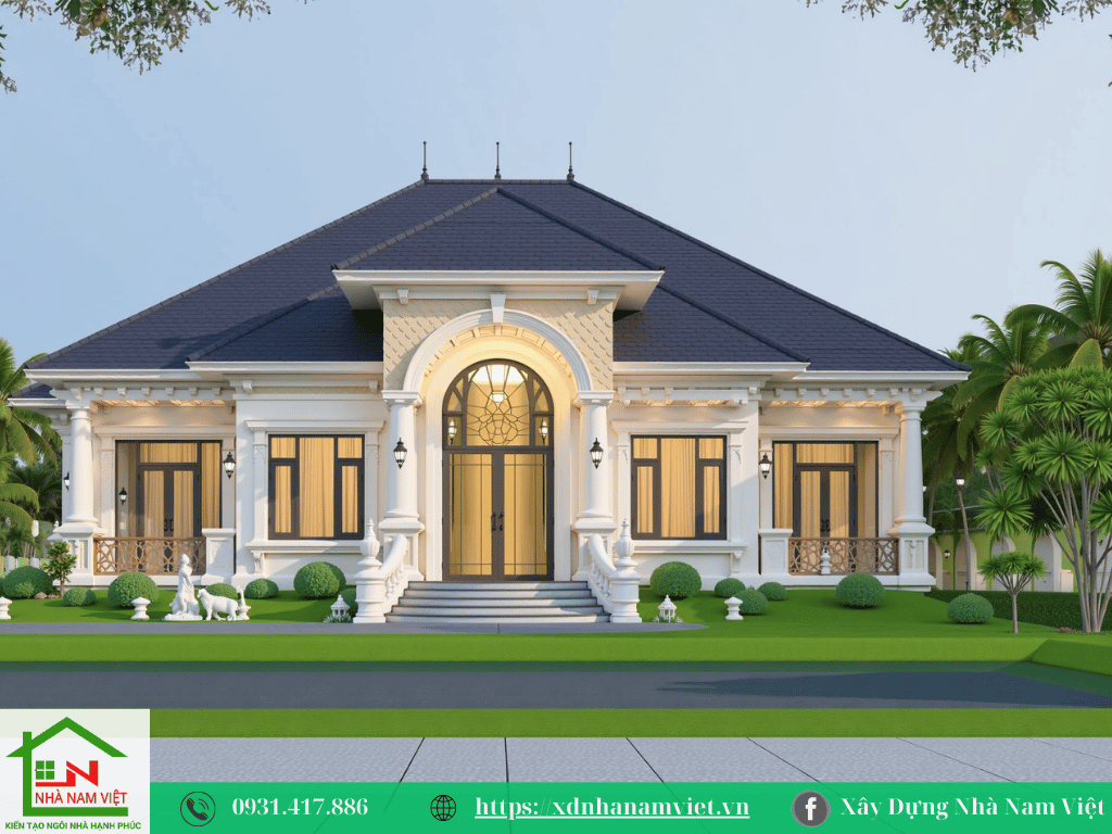 MẪU BIỆT THỰ 1 TẦNG - XÂY DỰNG NHÀ NAM VIỆT