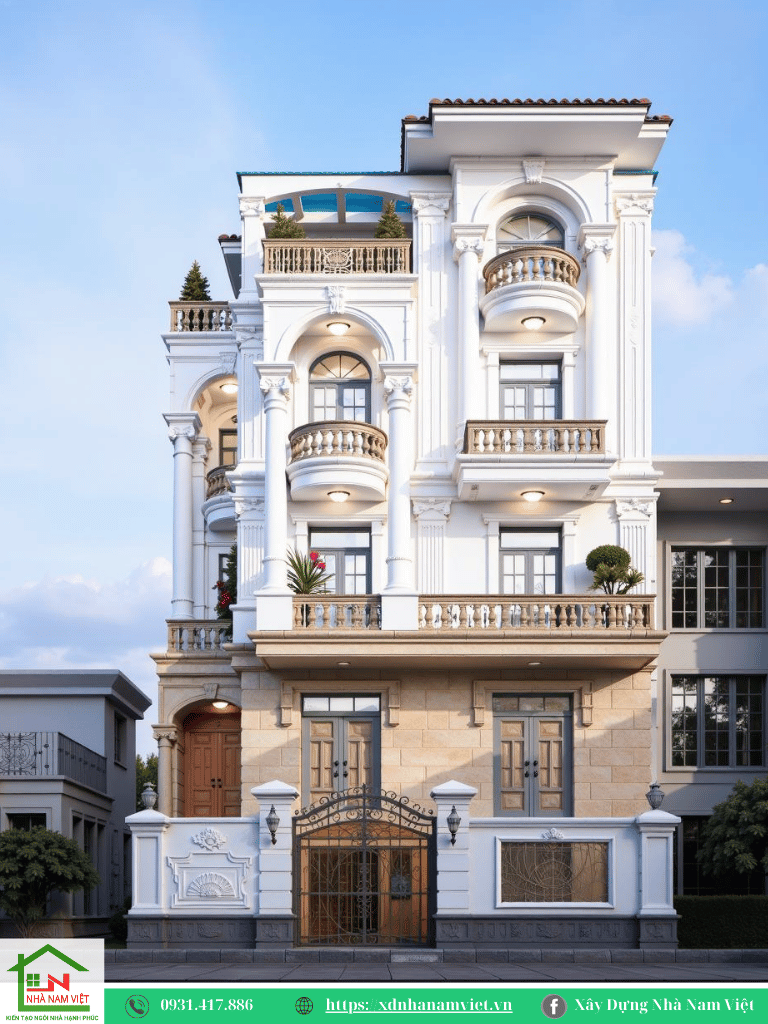 MẪU BIỆT THỰ 5 TẦNG - XÂY DỰNG NHÀ NAM VIỆT