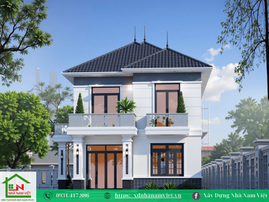 MẪU NHÀ BIỆT THỰ 2 TẦNG - XÂY DỰNG NHÀ NAM VIỆT