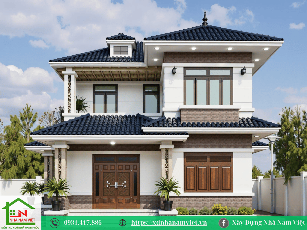 MẪU NHÀ BIỆT THỰ 2 TẦNG - XÂY DỰNG NHÀ NAM VIỆT