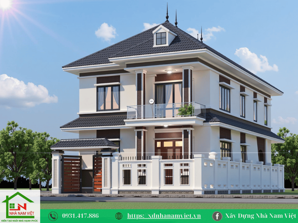 MẪU NHÀ BIỆT THỰ 2 TẦNG - XÂY DỰNG NHÀ NAM VIỆT