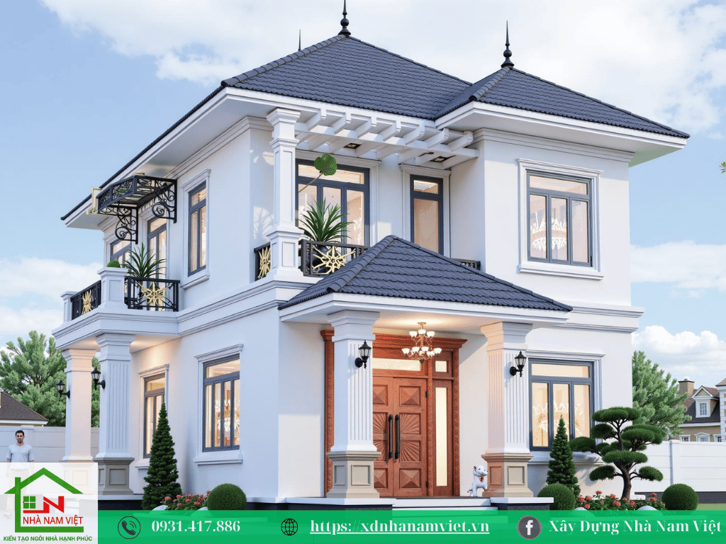 MẪU NHÀ BIỆT THỰ 2 TẦNG - XÂY DỰNG NHÀ NAM VIỆT