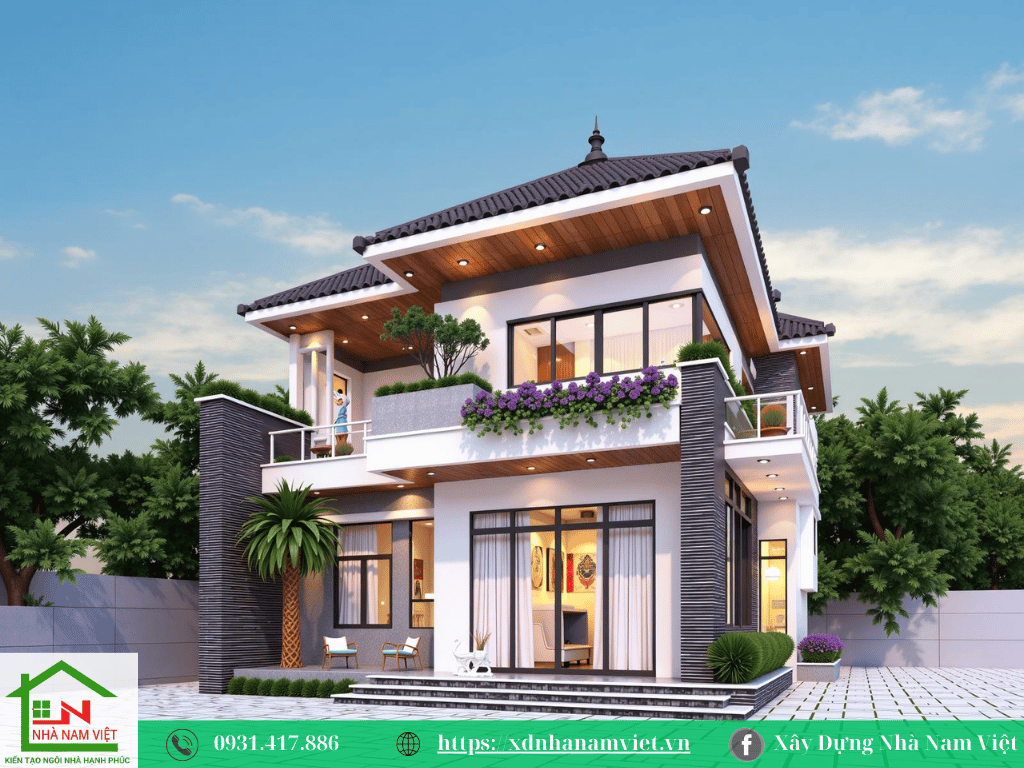 MẪU NHÀ BIỆT THỰ 2 TẦNG - XÂY DỰNG NHÀ NAM VIỆT